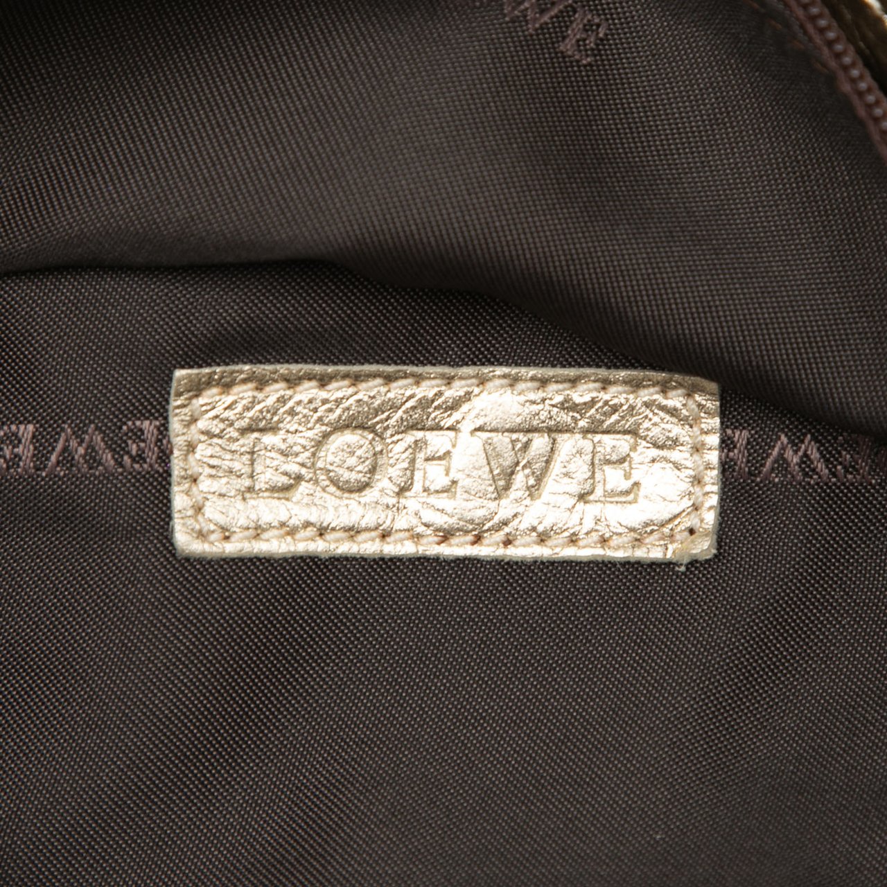 Loewe Metallic Nappa Aire Satchel Goud