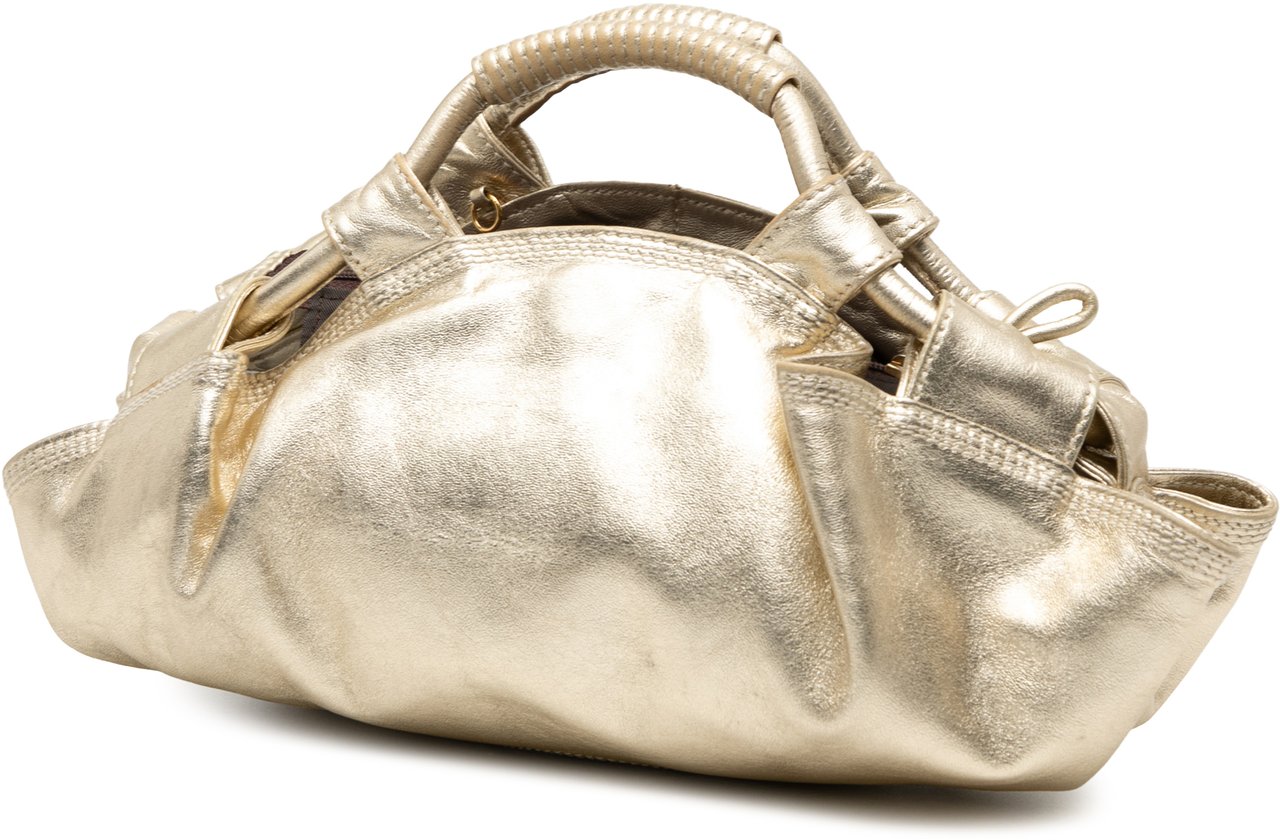 Loewe Metallic Nappa Aire Satchel Goud