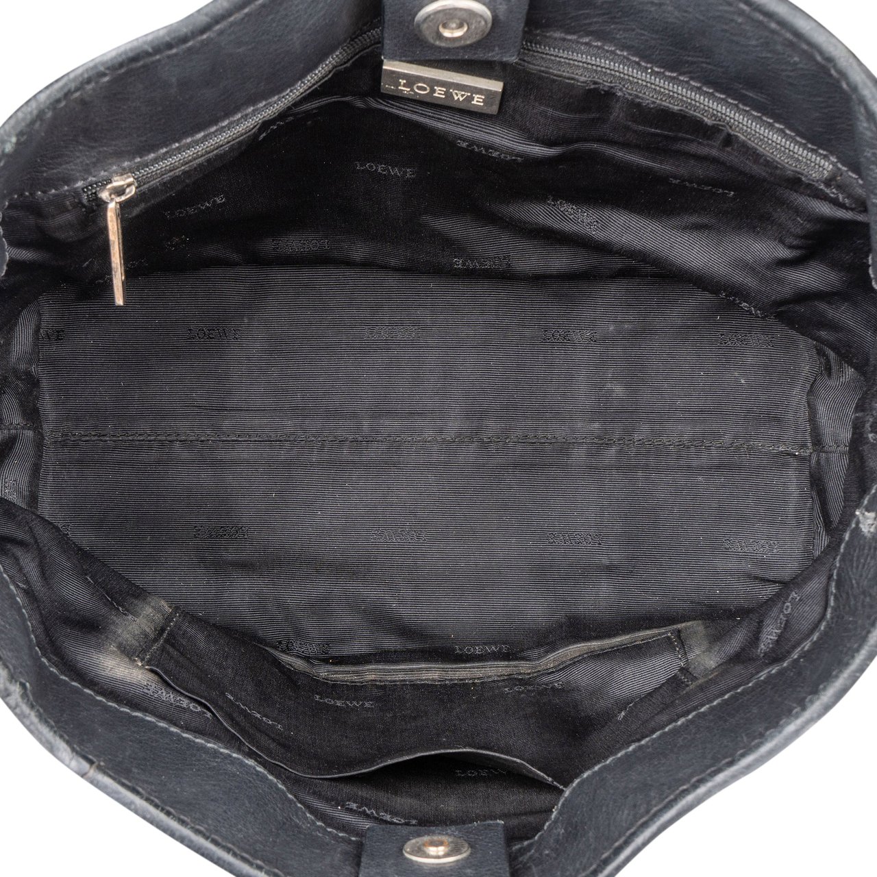 Loewe Loewe Black Leather Fusta Handbag Zwart