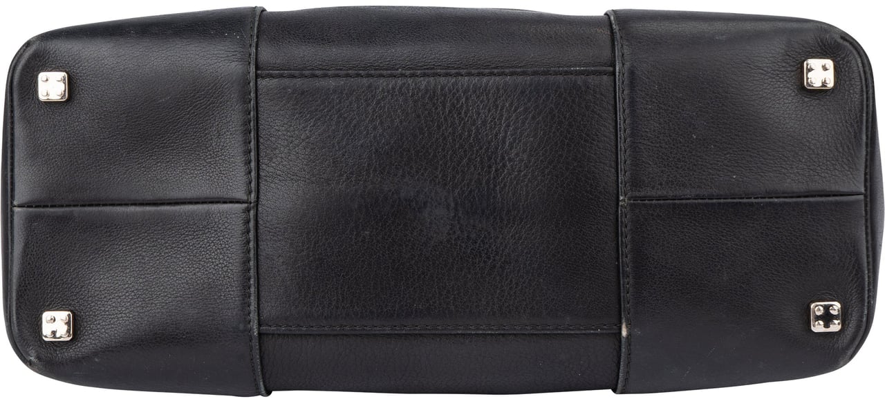 Loewe Loewe Black Leather Fusta Handbag Zwart