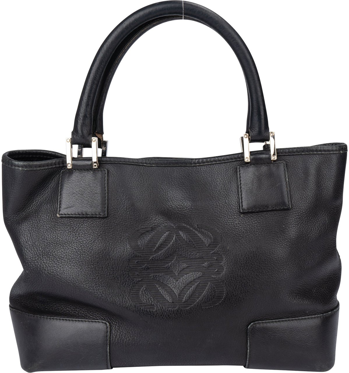 Loewe Loewe Black Leather Fusta Handbag Zwart