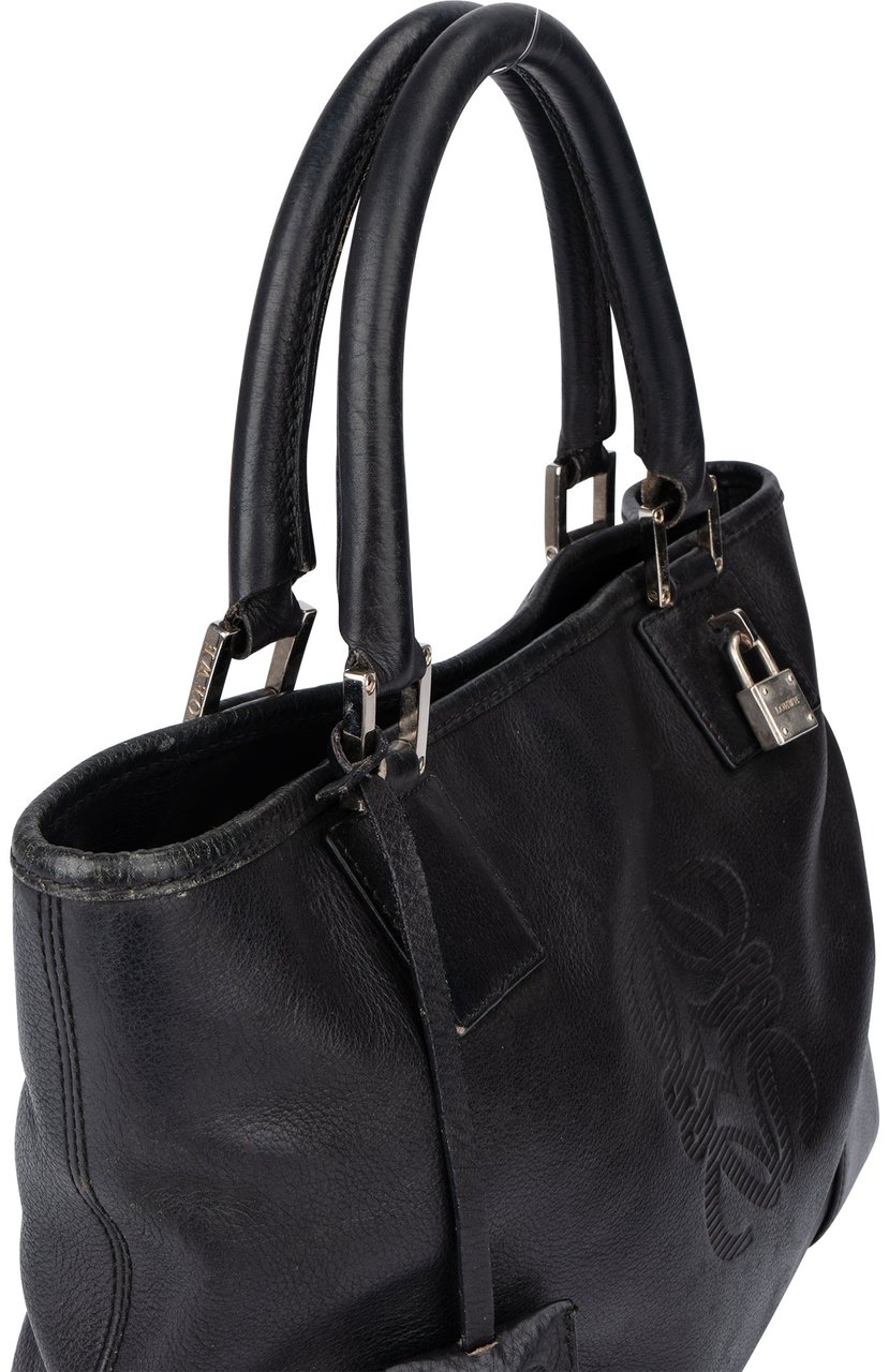 Loewe Loewe Black Leather Fusta Handbag Zwart