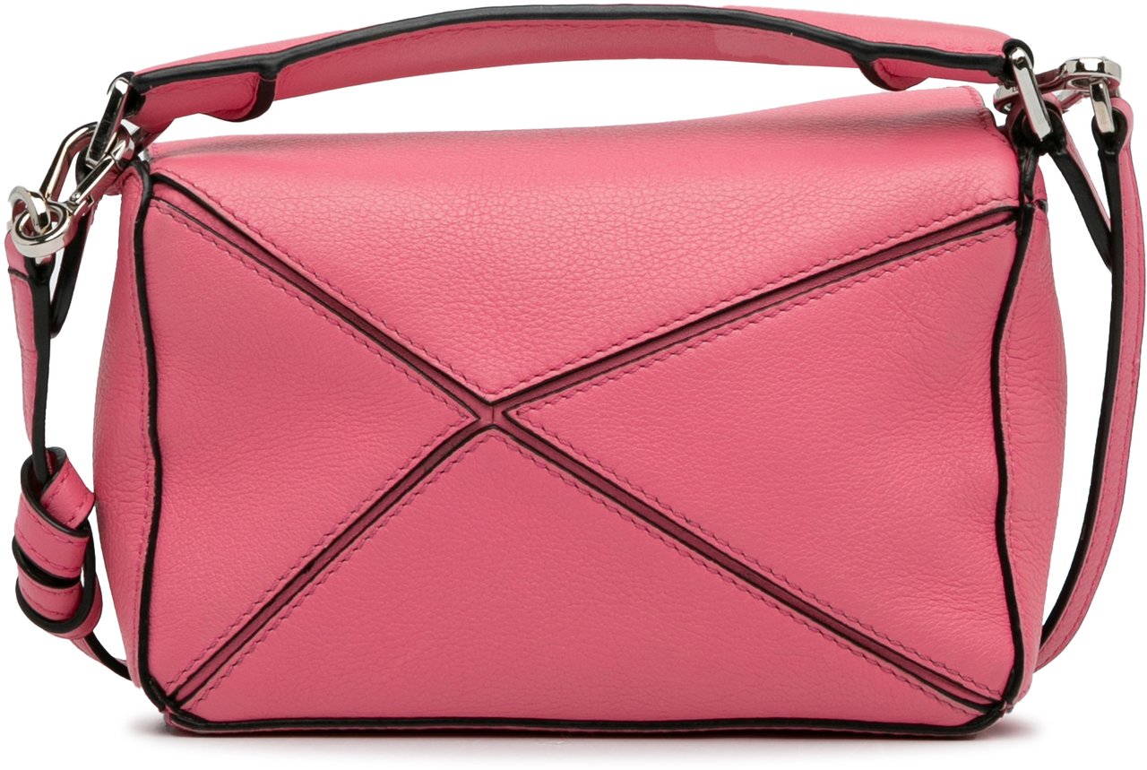 Loewe Mini Calfskin Puzzle Satchel Roze