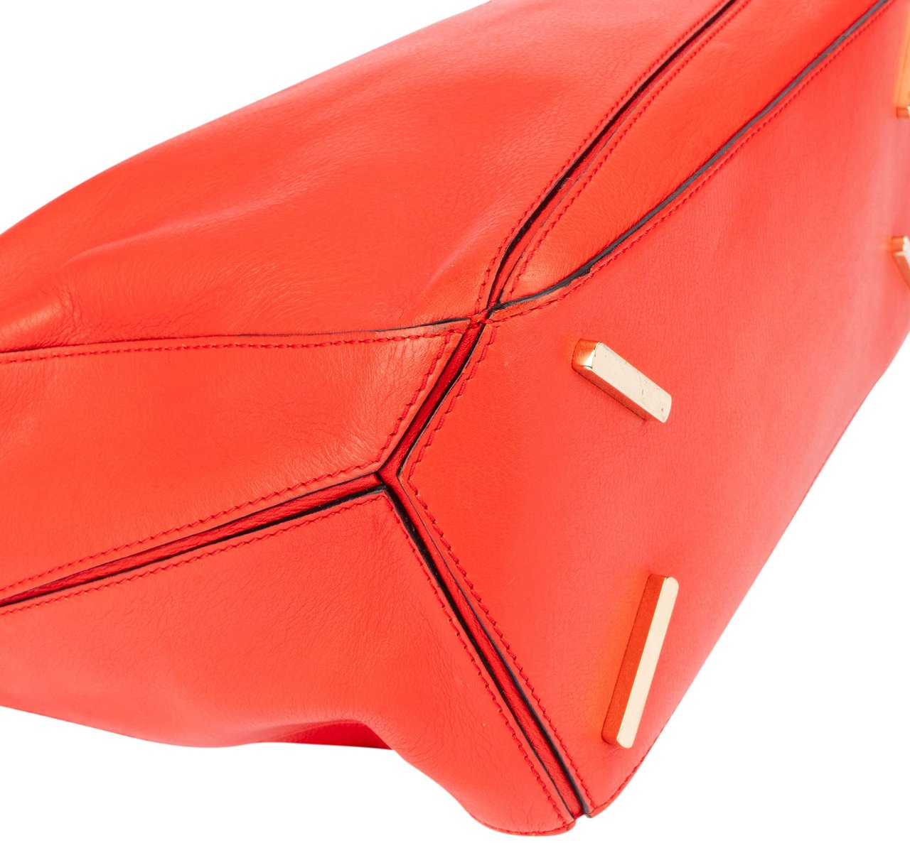 Loewe Loewe Red Leather Puzzle Handbag Rood
