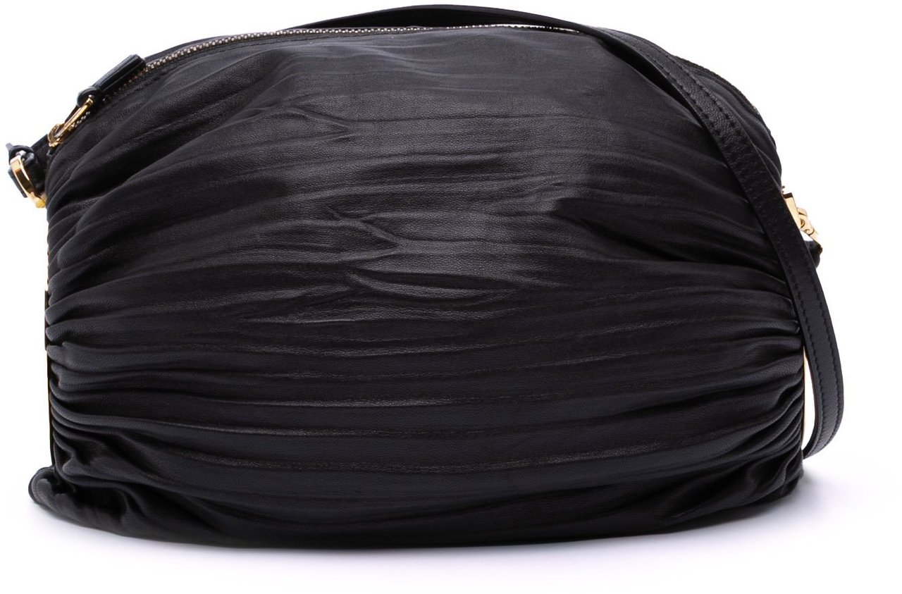 Loewe Pleated Nappa Bracelet Pouch Zwart