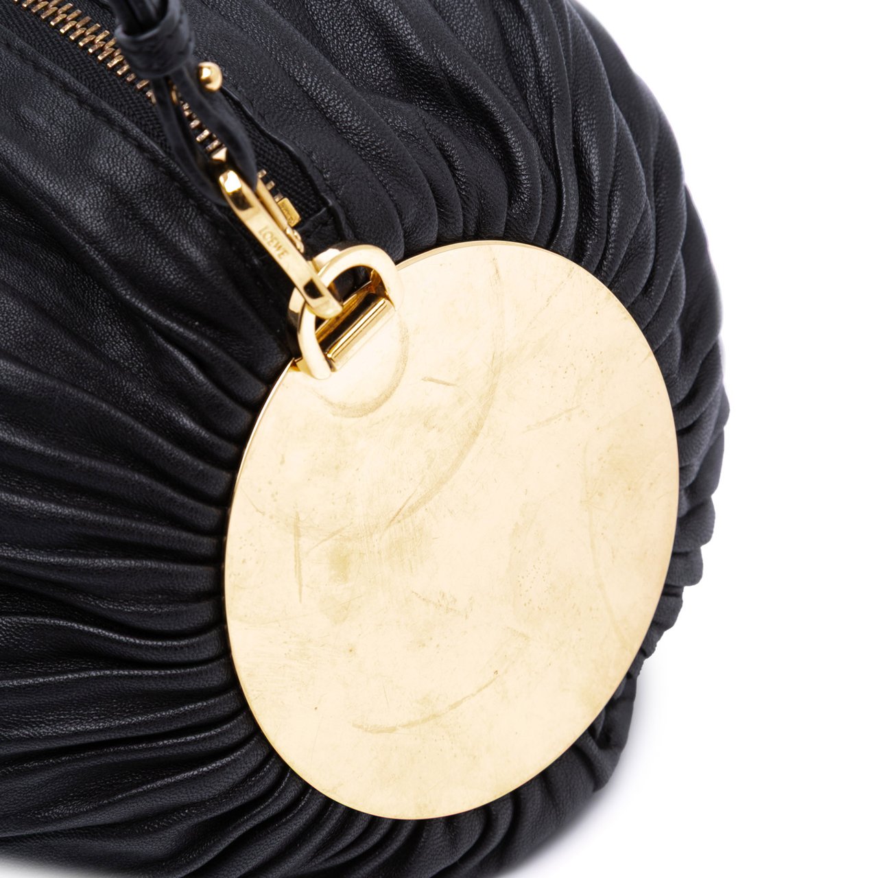 Loewe Pleated Nappa Bracelet Pouch Zwart