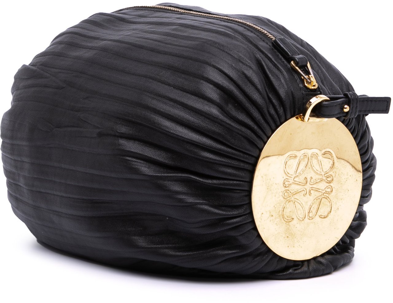 Loewe Pleated Nappa Bracelet Pouch Zwart
