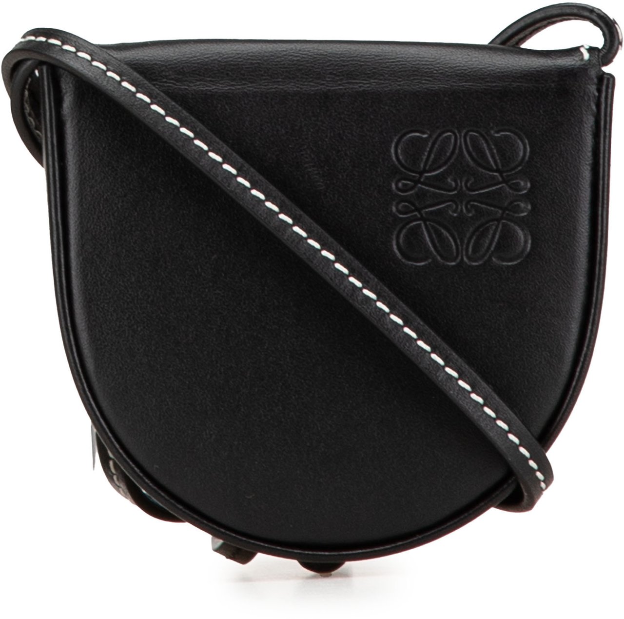 Loewe Mini Soft Calfskin Heel Pouch Zwart