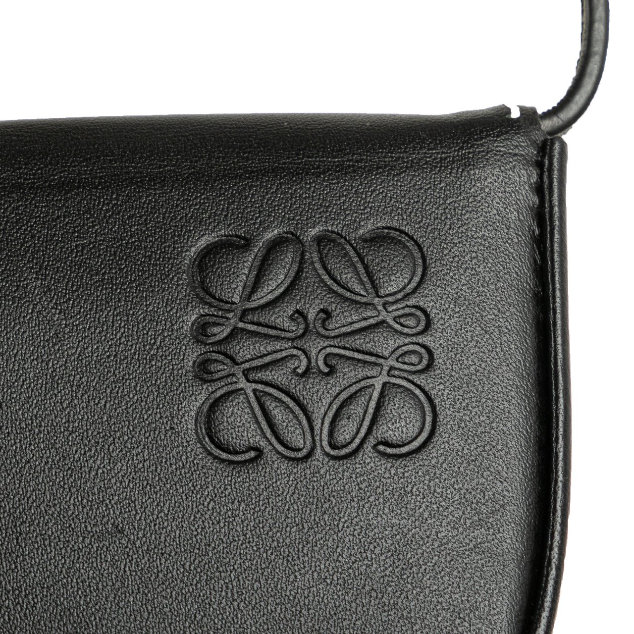 Loewe Mini Soft Calfskin Heel Pouch Zwart