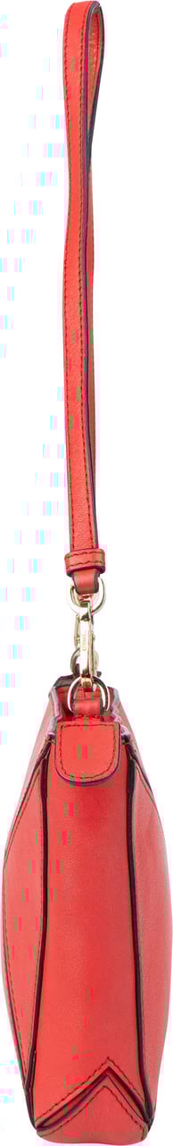 Loewe Loewe Red Leather Puzzle Clutch Shoulder Bag Rood