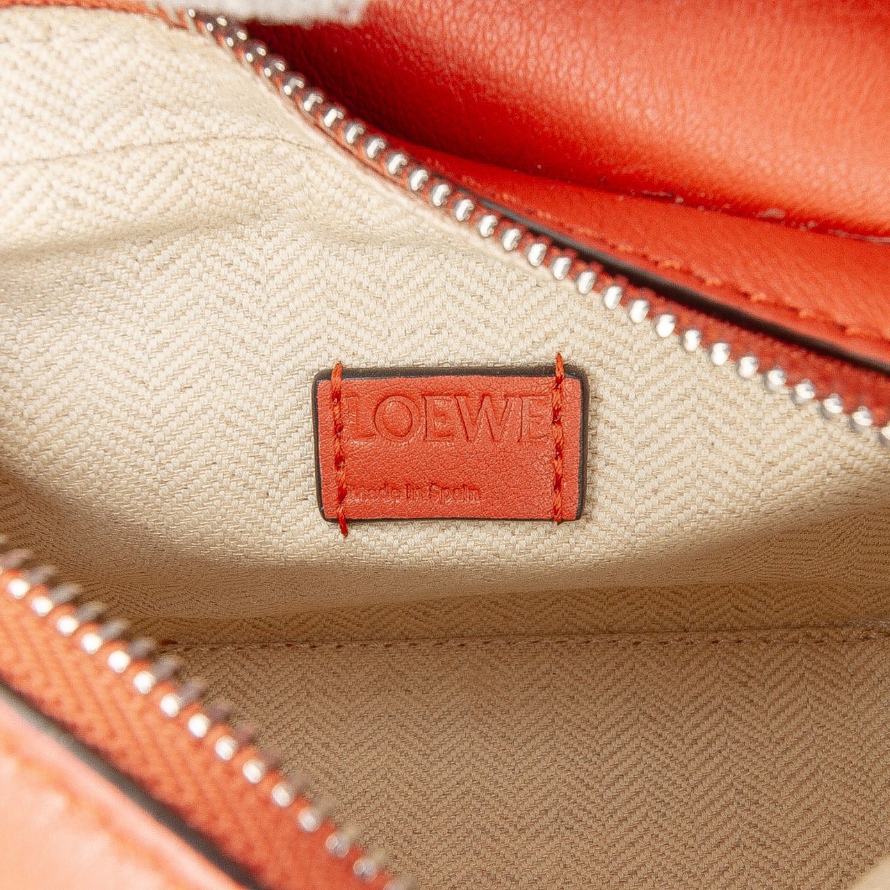 Loewe Nano Calfskin Puzzle Satchel Oranje