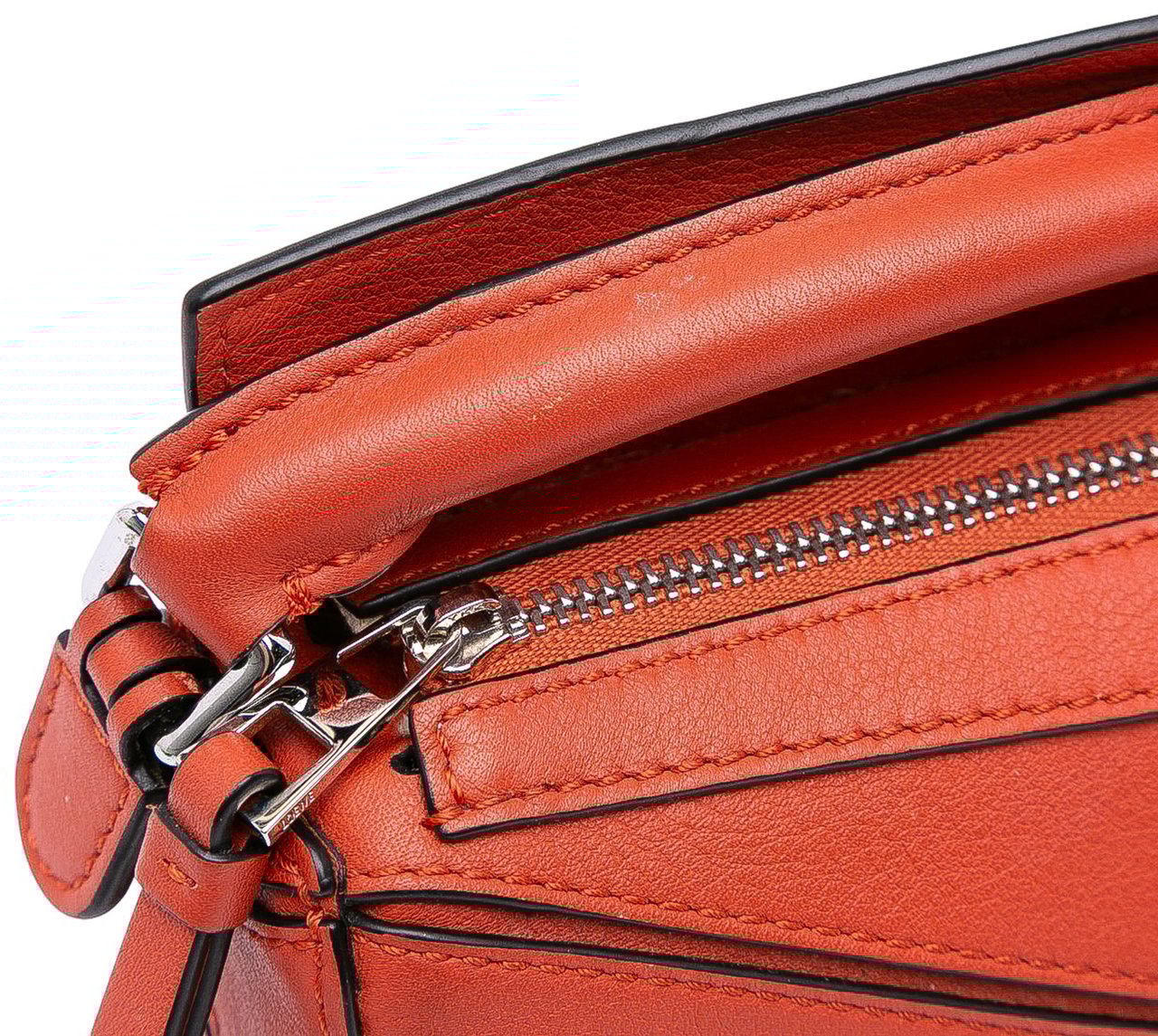 Loewe Nano Calfskin Puzzle Satchel Oranje