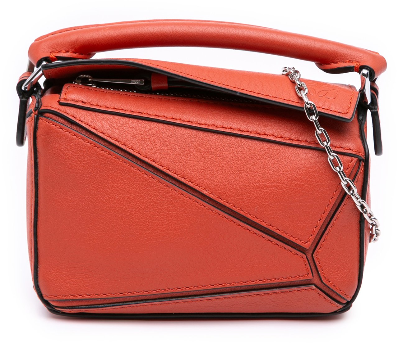 Loewe Nano Calfskin Puzzle Satchel Oranje