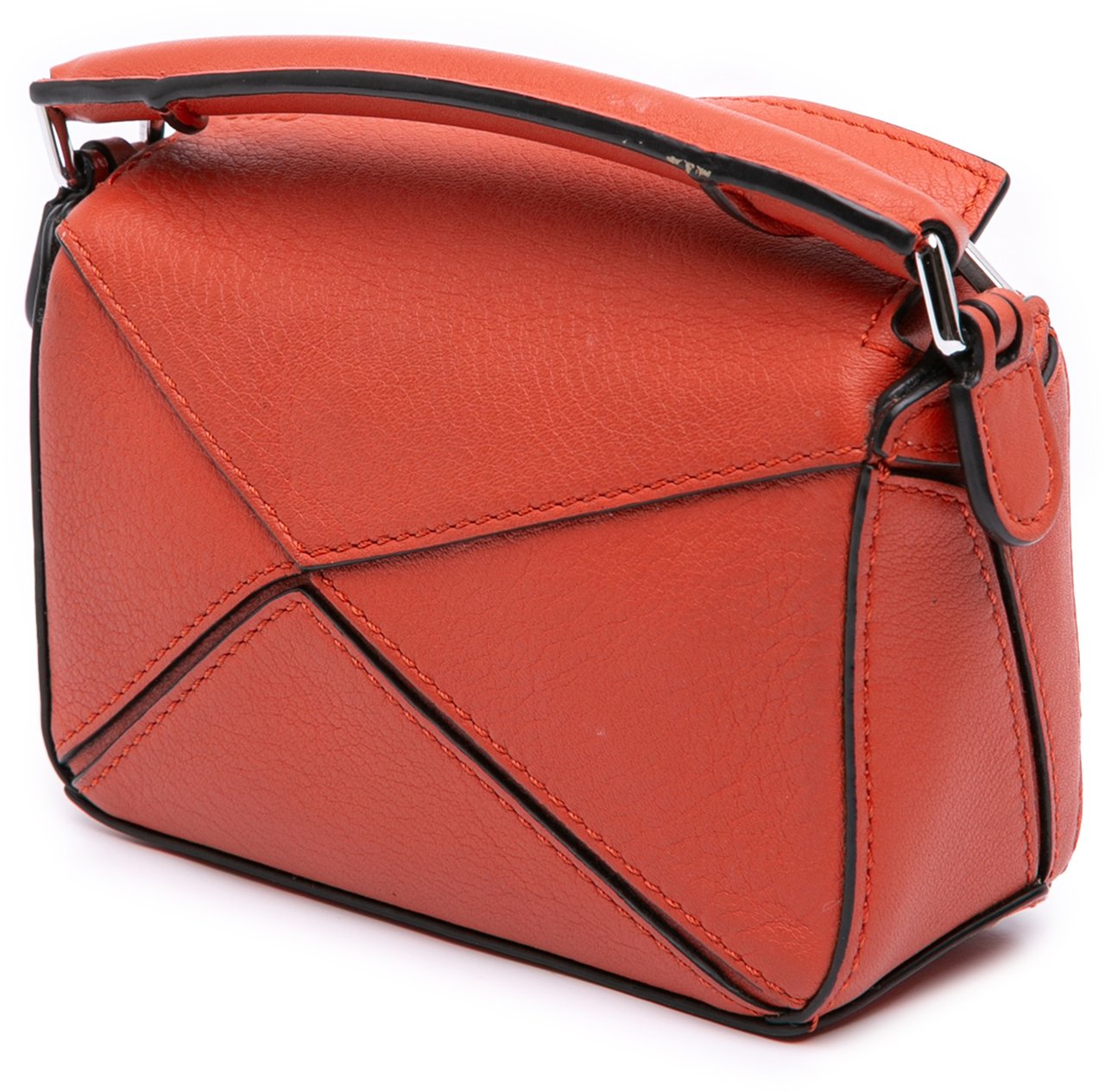 Loewe Nano Calfskin Puzzle Satchel Oranje