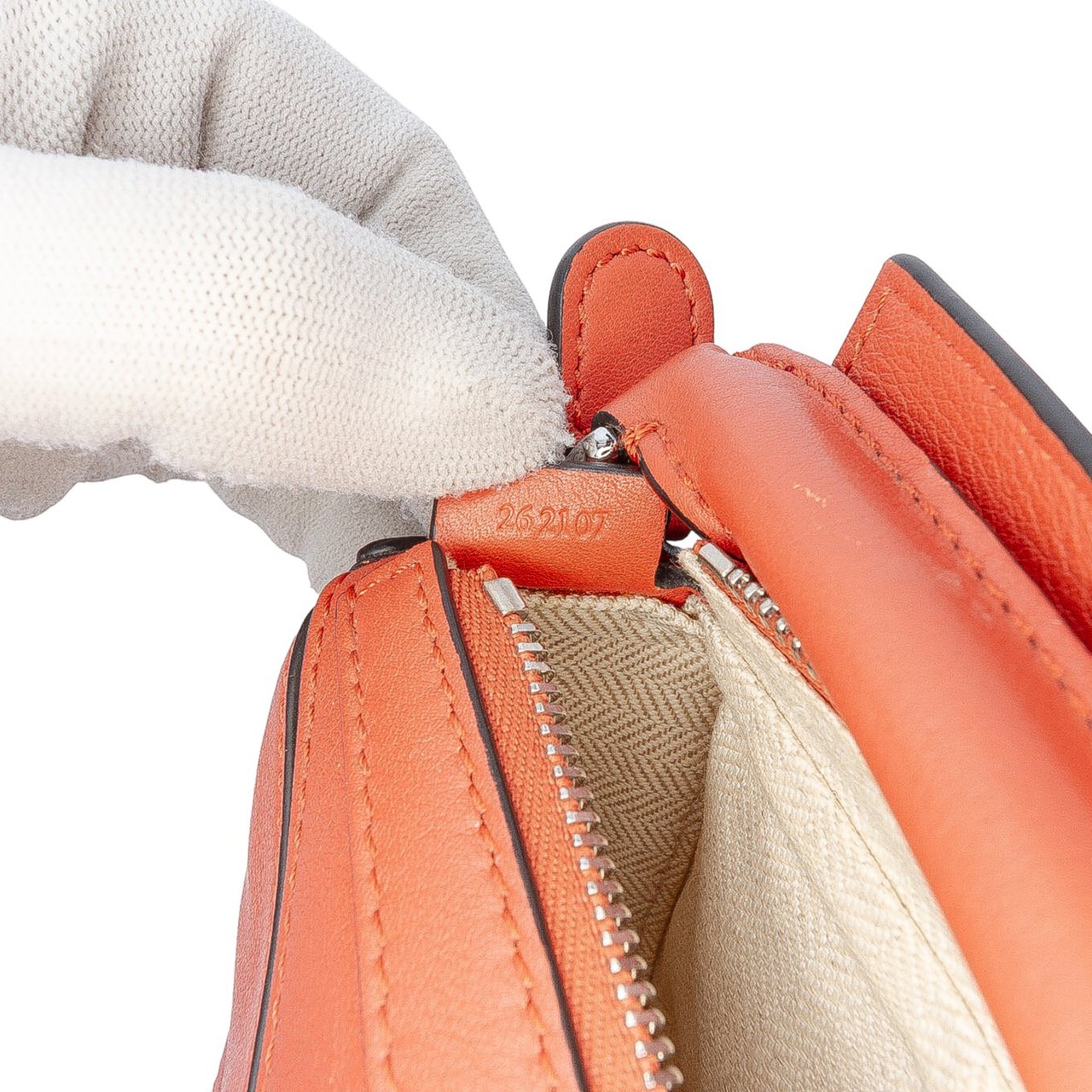 Loewe Nano Calfskin Puzzle Satchel Oranje