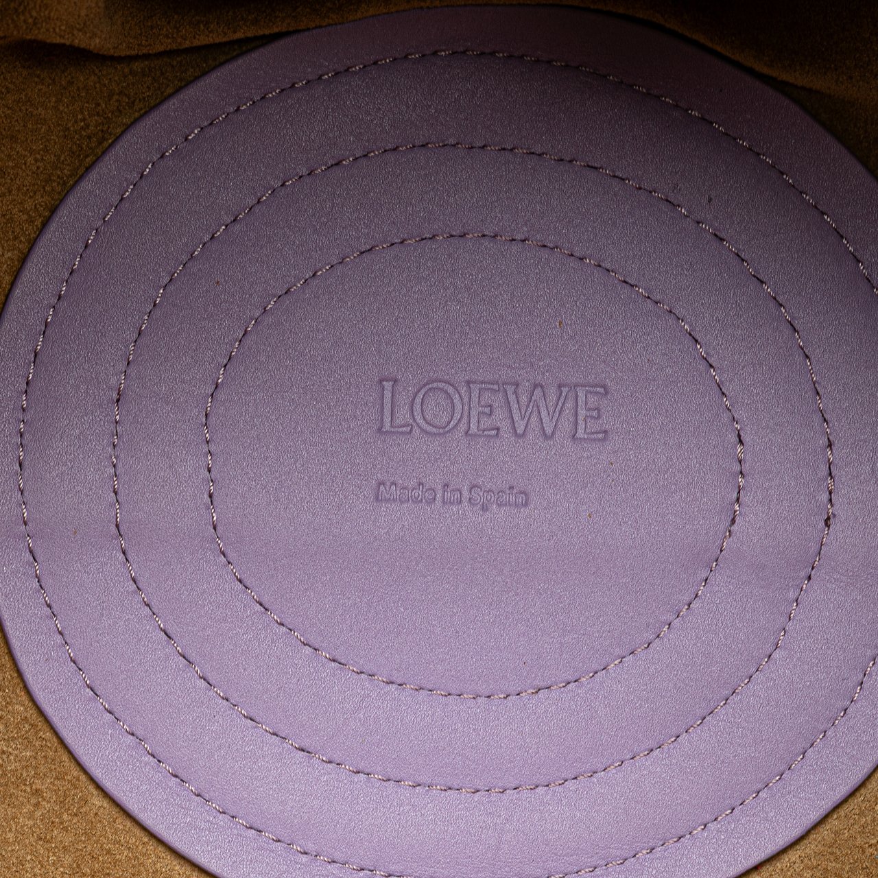 Loewe Small Shiny Calfskin Paseo Satchel Paars