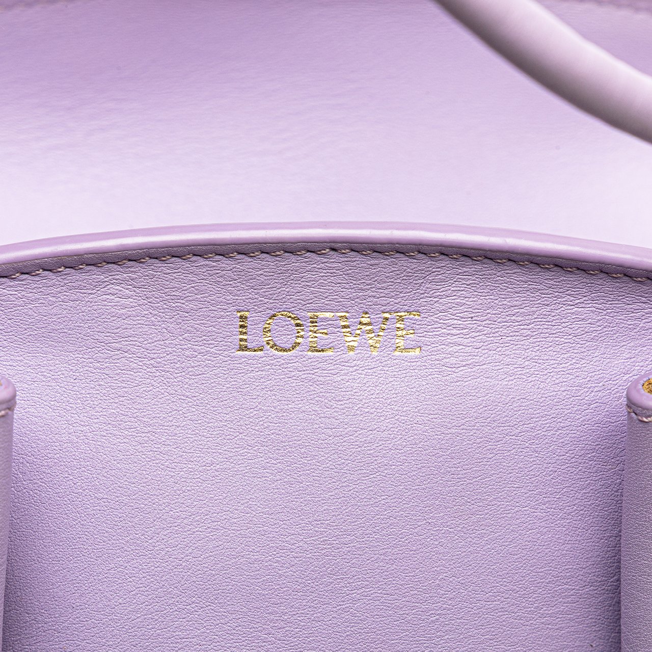 Loewe Small Shiny Calfskin Paseo Satchel Paars