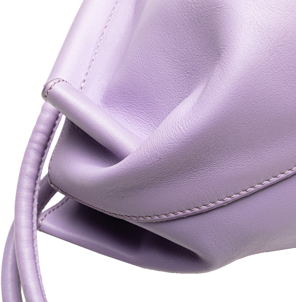 Loewe Small Shiny Calfskin Paseo Satchel Paars