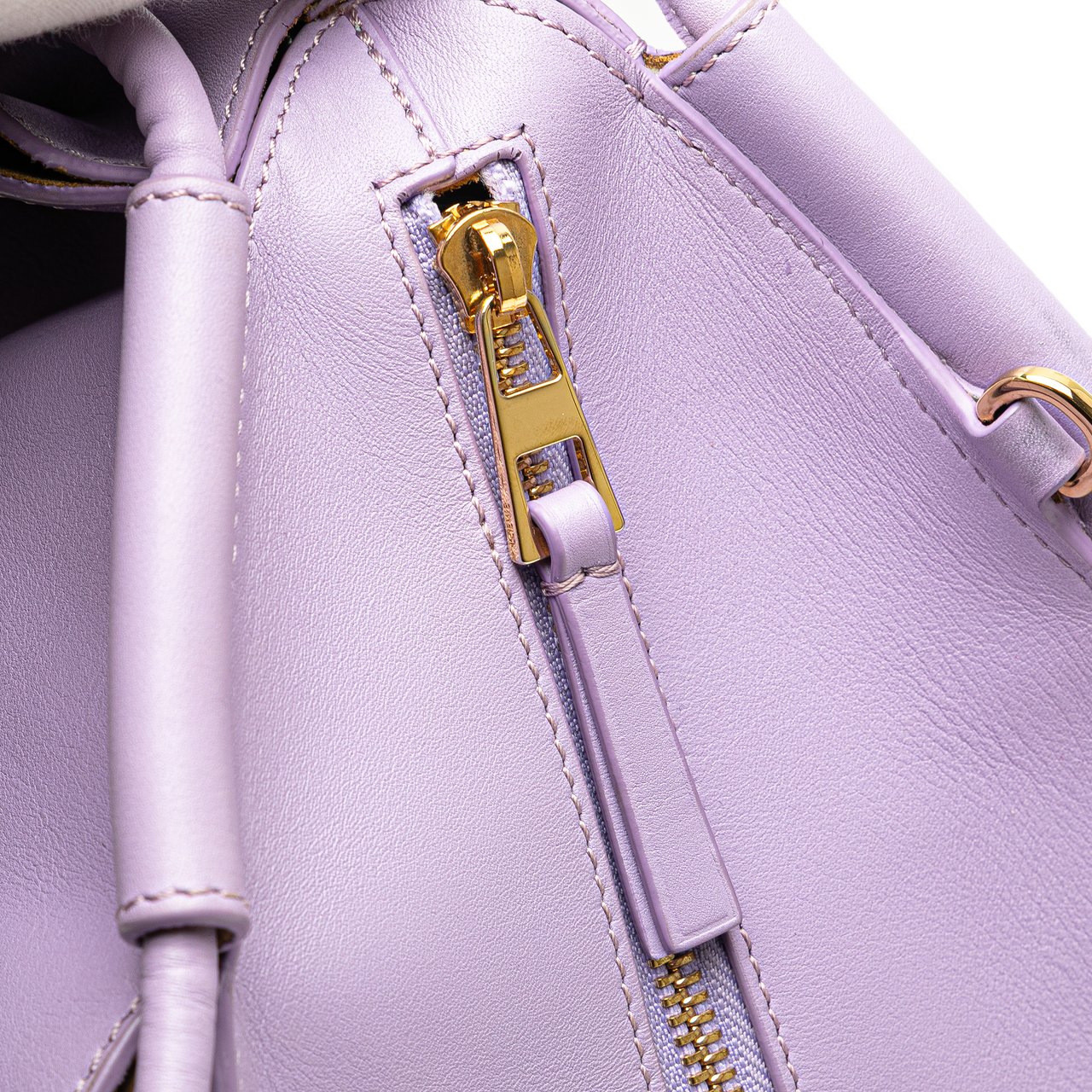 Loewe Small Shiny Calfskin Paseo Satchel Paars