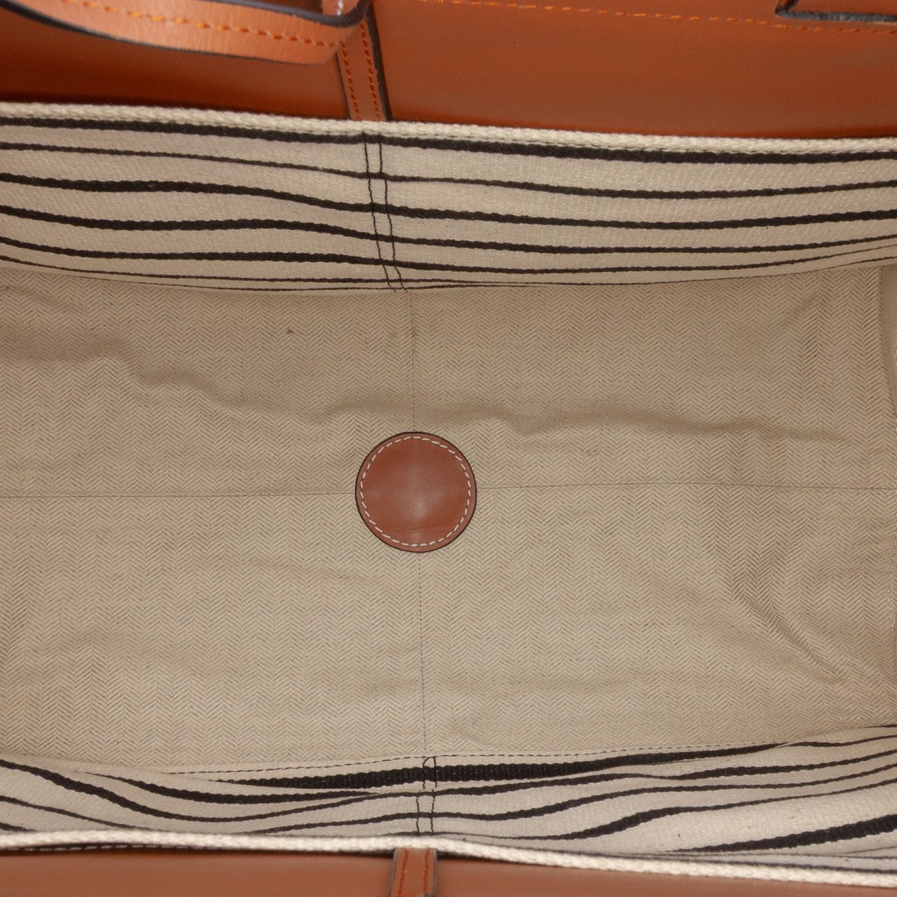 Loewe Paulas Ibiza Large Canvas Stripes Cushion Tote Blauw