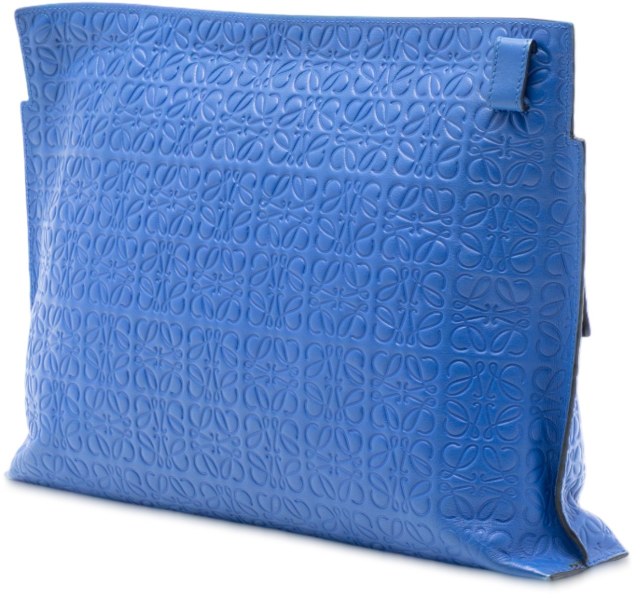 Loewe Embossed Anagram Repeat T Clutch Blauw