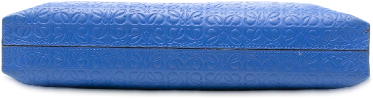Loewe Embossed Anagram Repeat T Clutch Blauw