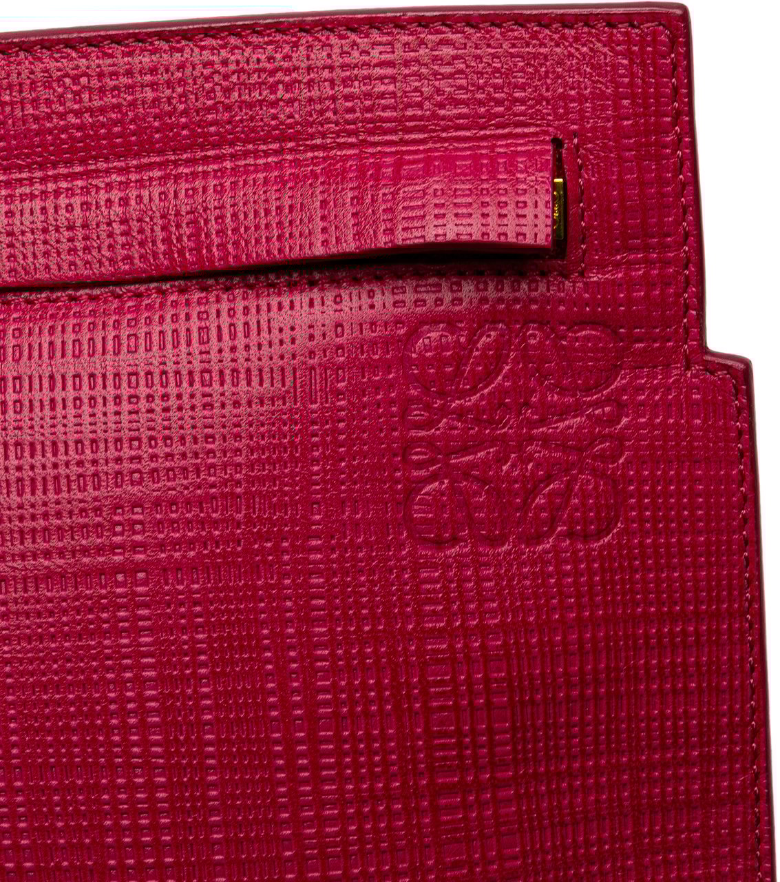 Loewe Large Linen Embossed Patent Anagram Repeat T Pouch Roze