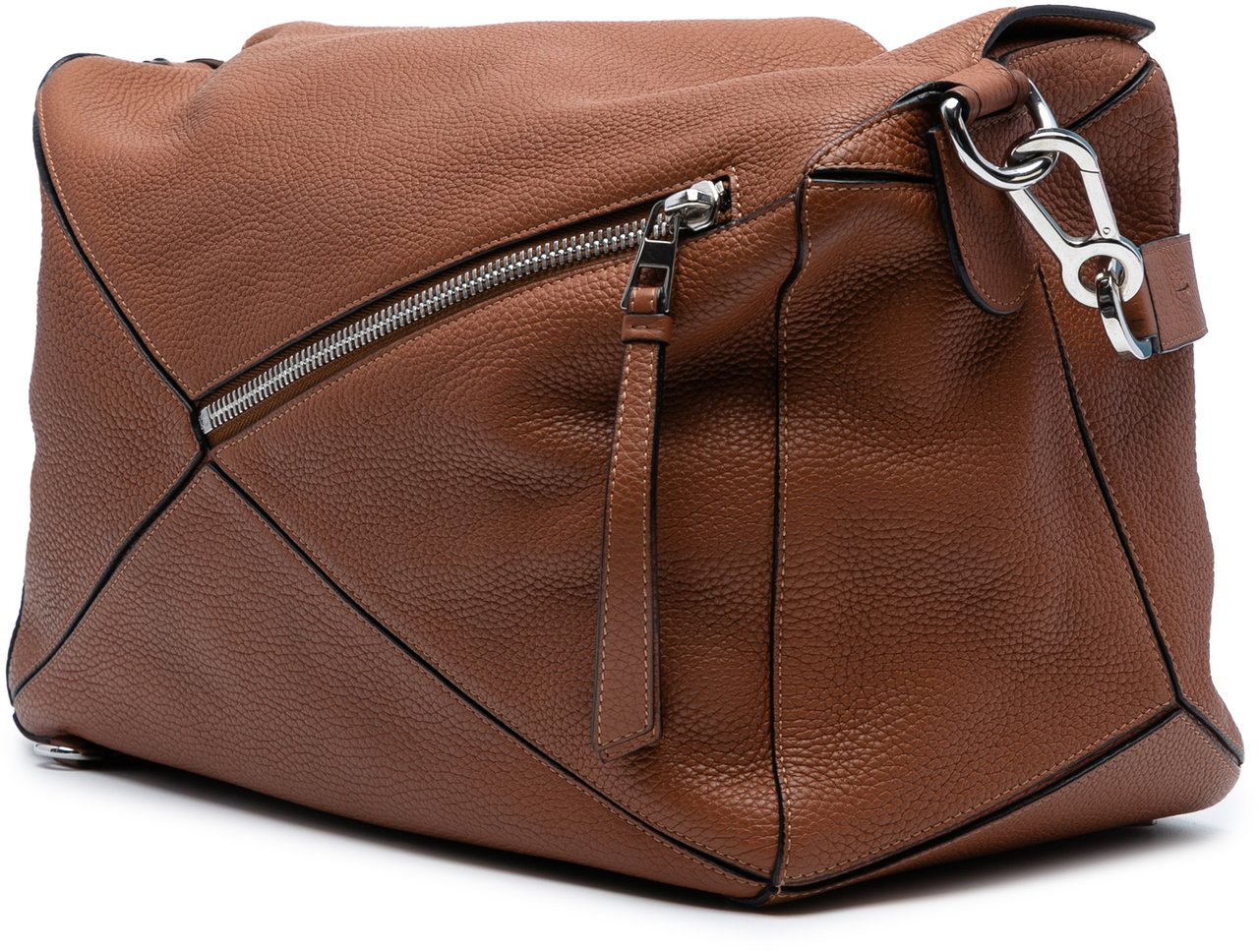 Loewe Large Calfskin Puzzle Satchel Bruin