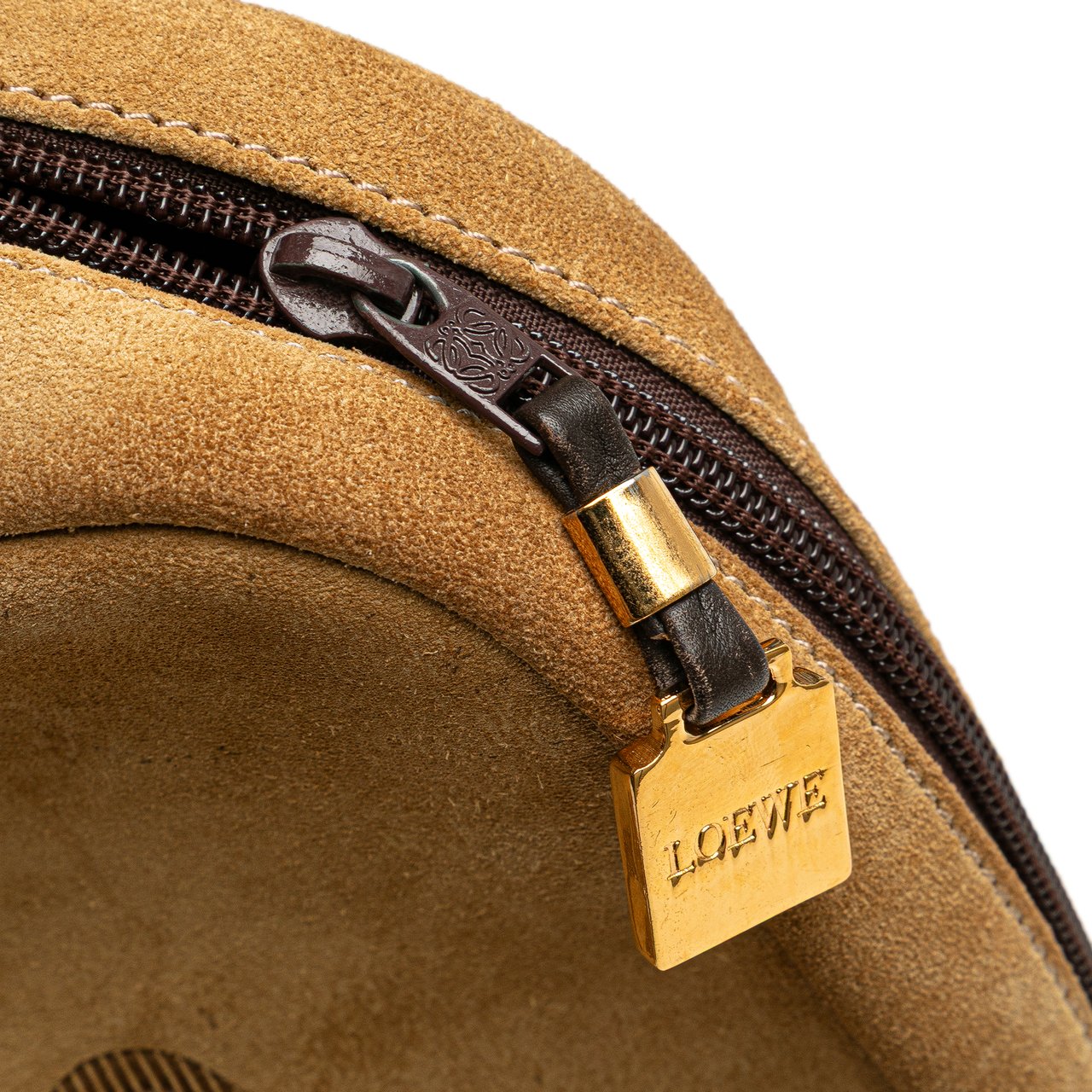 Loewe Suede Anagram Crossbody Bruin