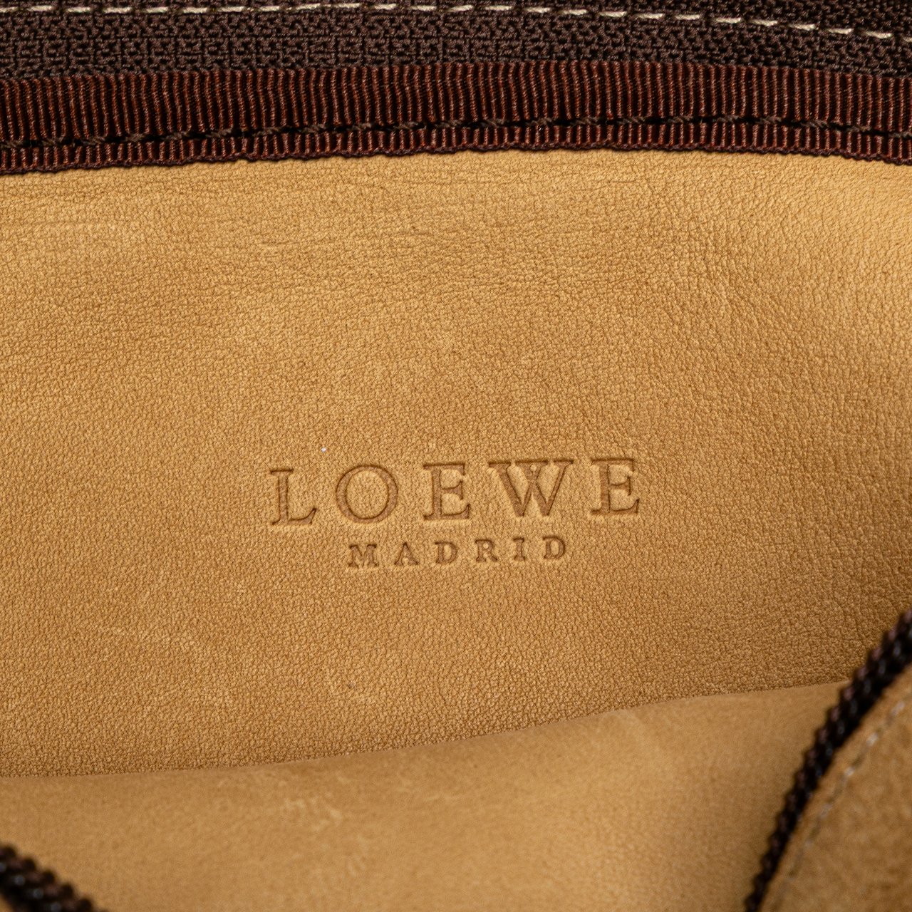 Loewe Suede Anagram Crossbody Bruin
