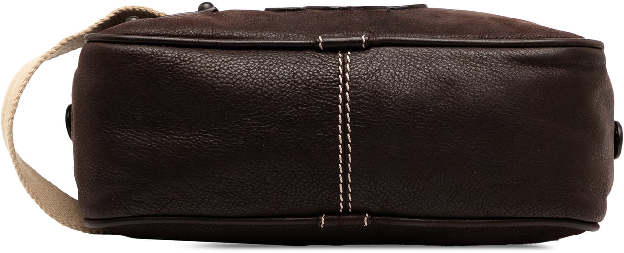 Loewe Nubuck Anagram Clutch Bruin