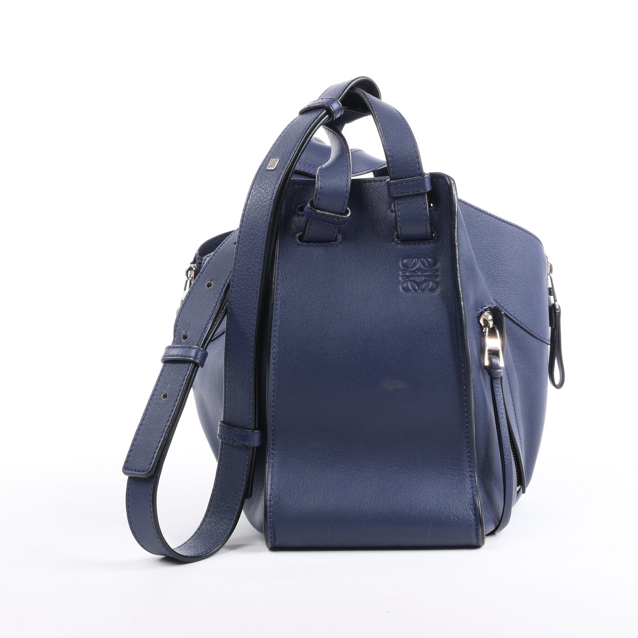 Loewe LOEWE Hammock Small Leather 2Way Handbag in Navy Blue Navy