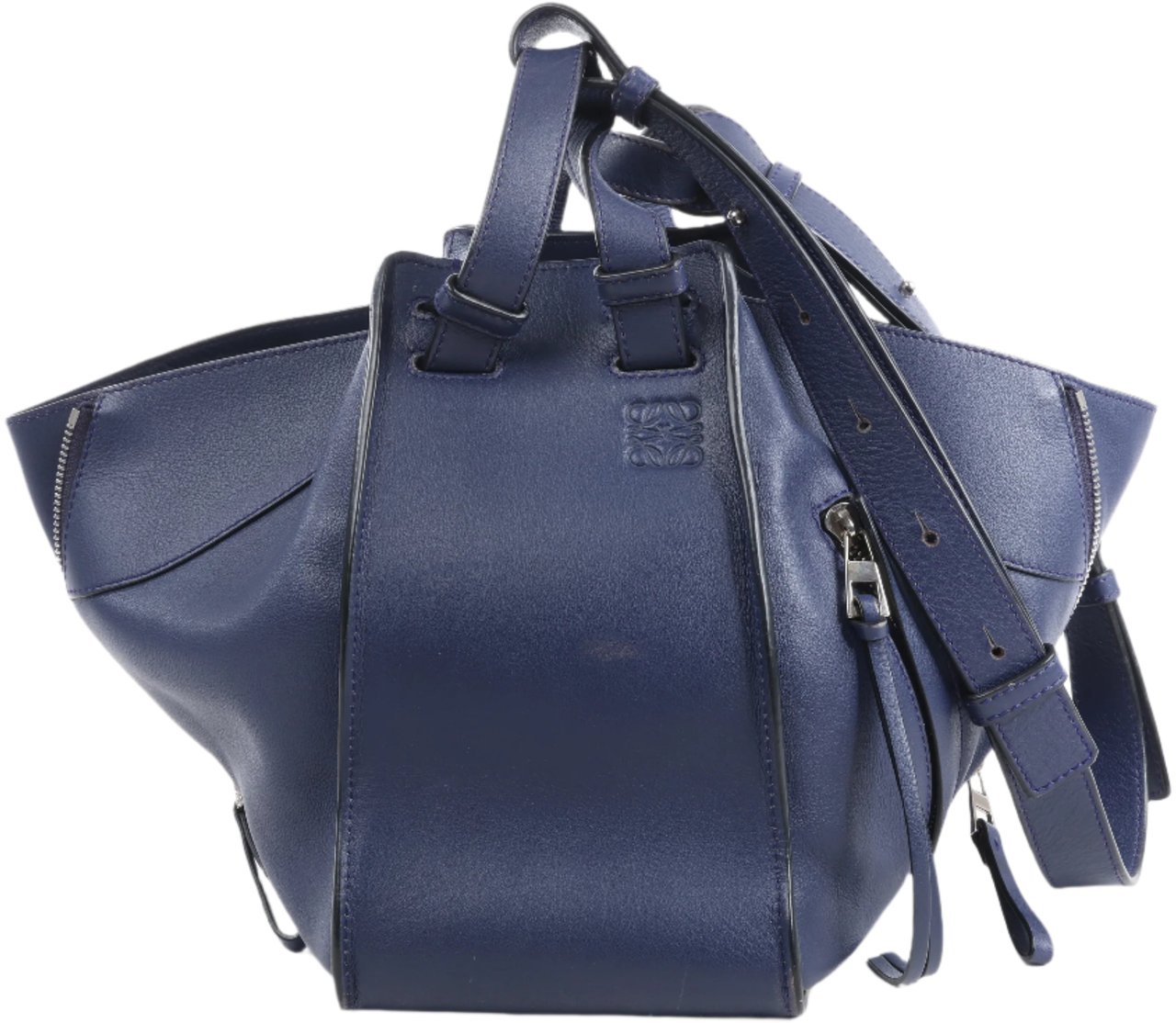 Loewe LOEWE Hammock Small Leather 2Way Handbag in Navy Blue Navy