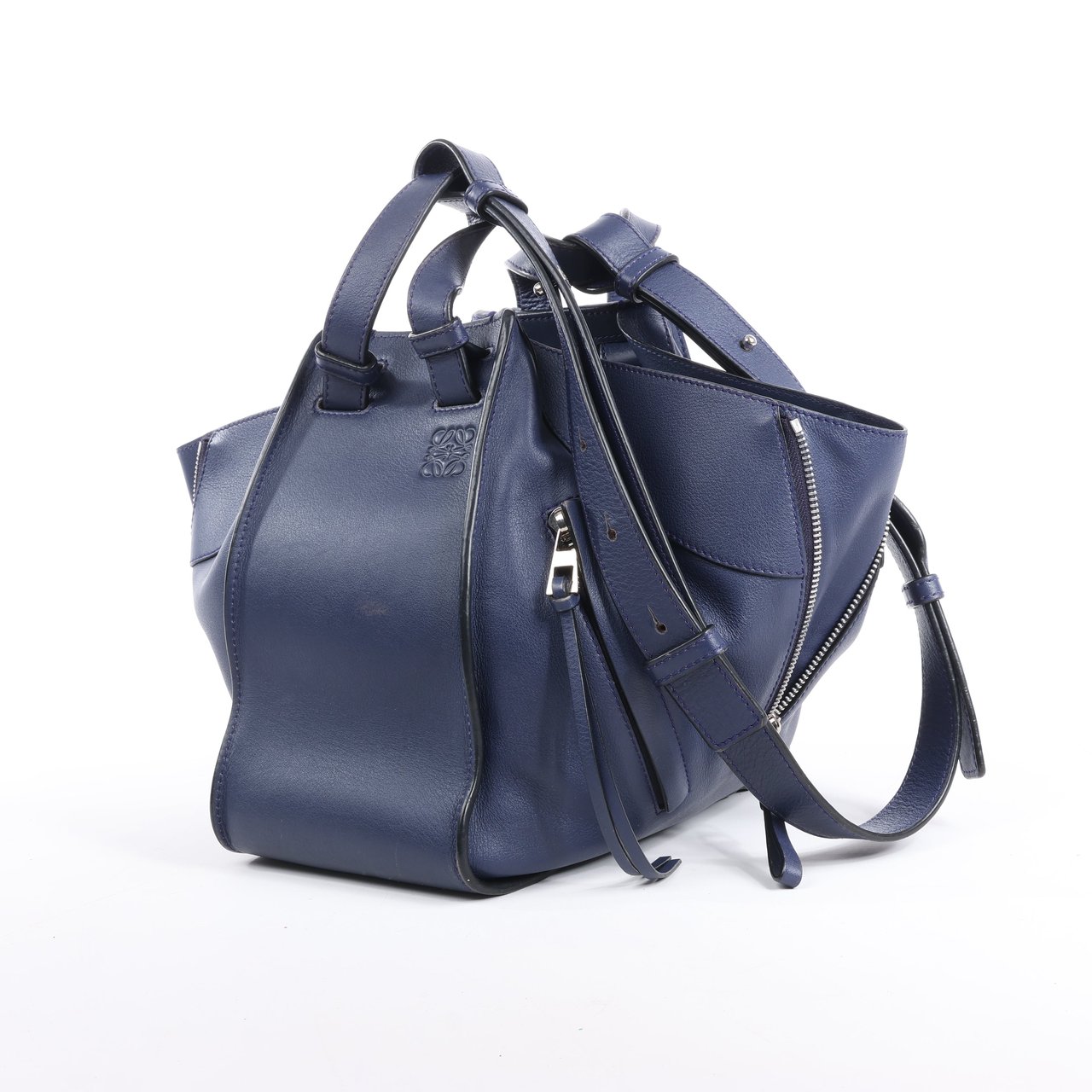 Loewe LOEWE Hammock Small Leather 2Way Handbag in Navy Blue Navy