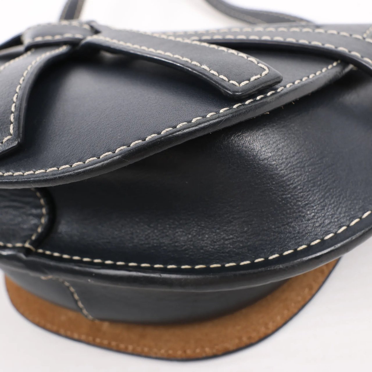 Loewe LOEWE Gate Mini Leather Crossbody Bag in Navy Blue Navy