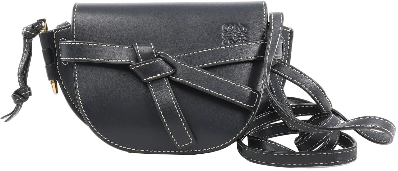 Loewe LOEWE Gate Mini Leather Crossbody Bag in Navy Blue Navy