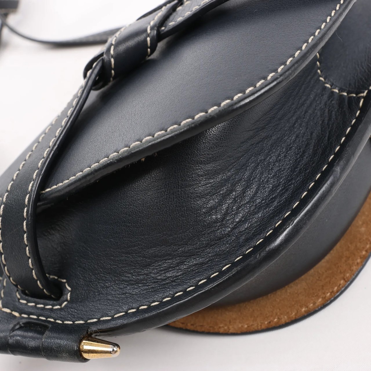 Loewe LOEWE Gate Mini Leather Crossbody Bag in Navy Blue Navy
