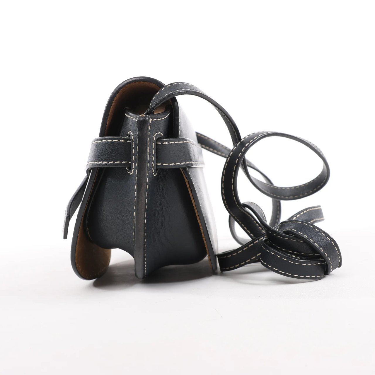 Loewe LOEWE Gate Mini Leather Crossbody Bag in Navy Blue Navy