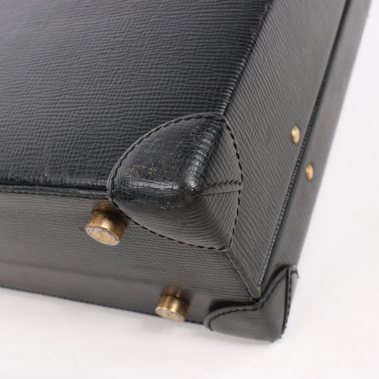 Loewe Loewe Anagram Leather Travel Bag in Black Zwart