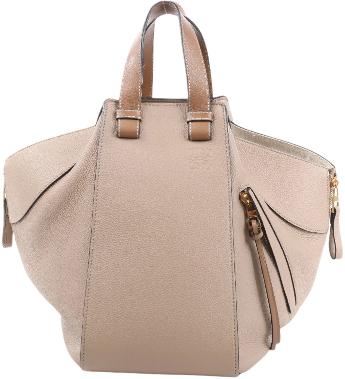 Loewe LOEWE Hammock Medium Leather 2Way Handbag in Beige Beige