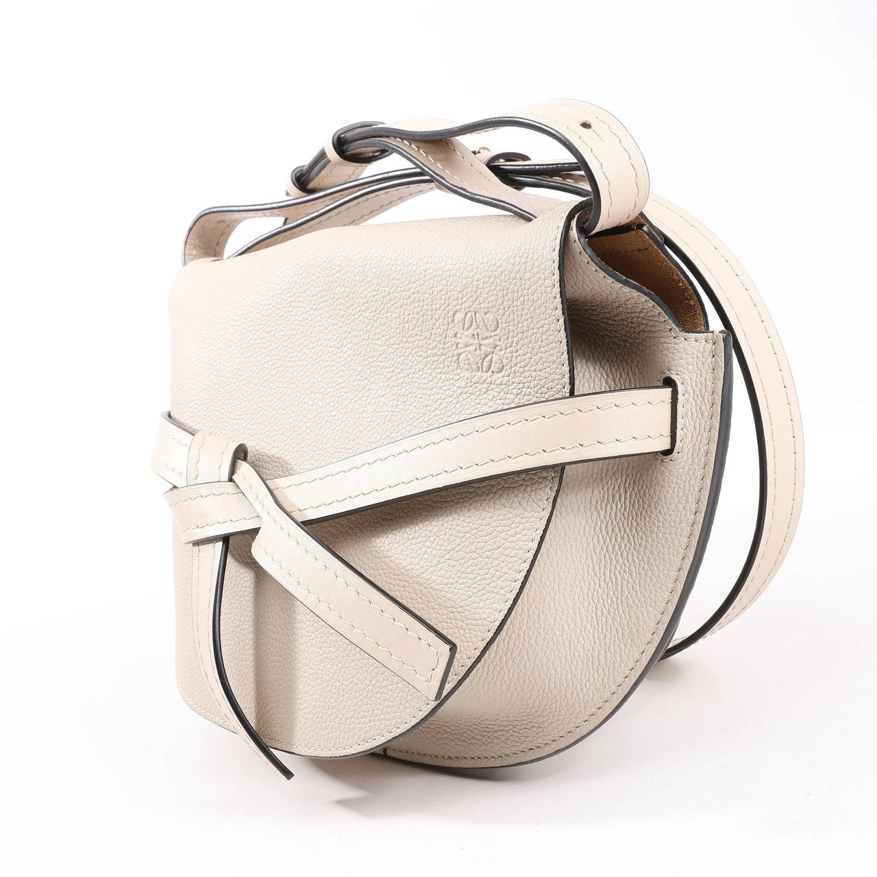 Loewe LOEWE Gate Soft Grain Leather Mini Crossbody Bag Beige Beige