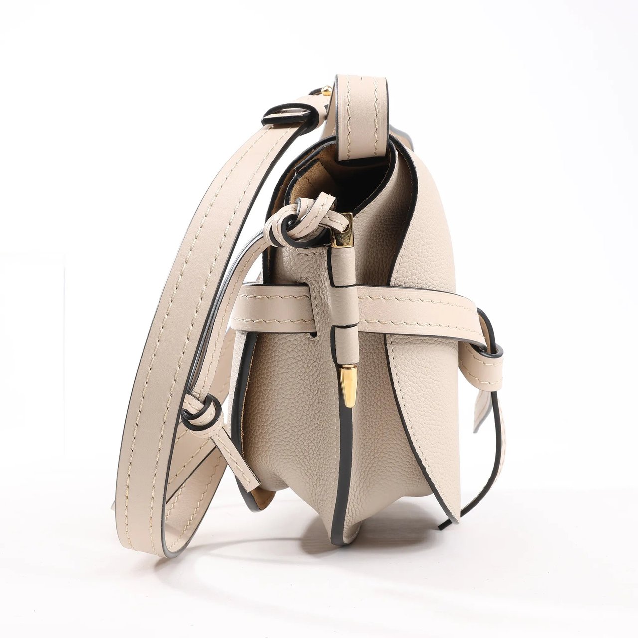 Loewe LOEWE Gate Soft Grain Leather Mini Crossbody Bag Beige Beige