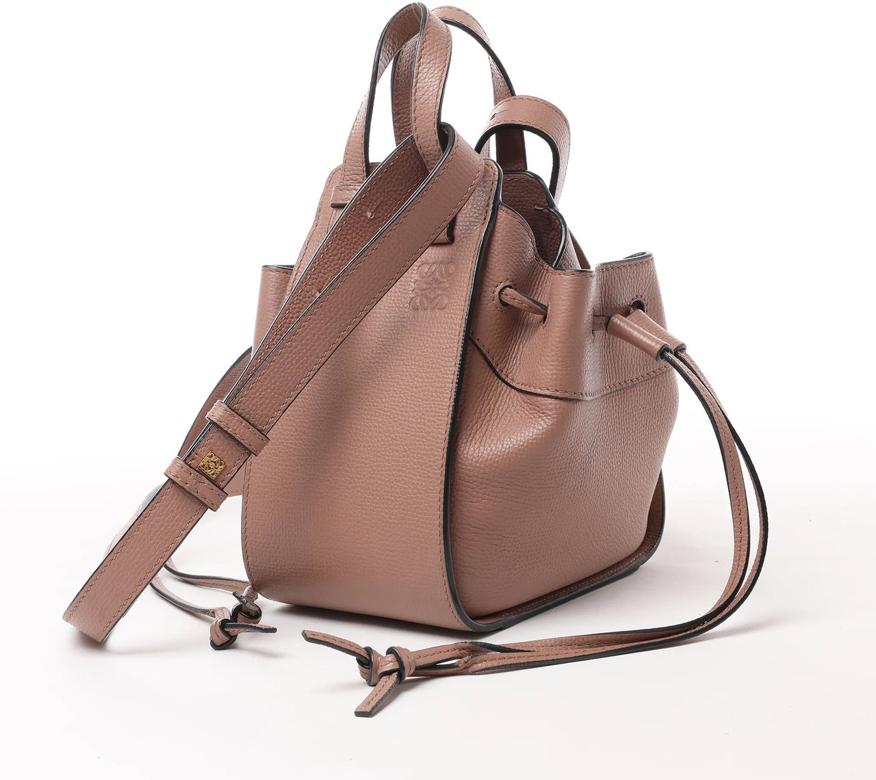 Loewe LOEWE Hammock Mini Leather 2Way Handbag in Dusty Pink Bruin