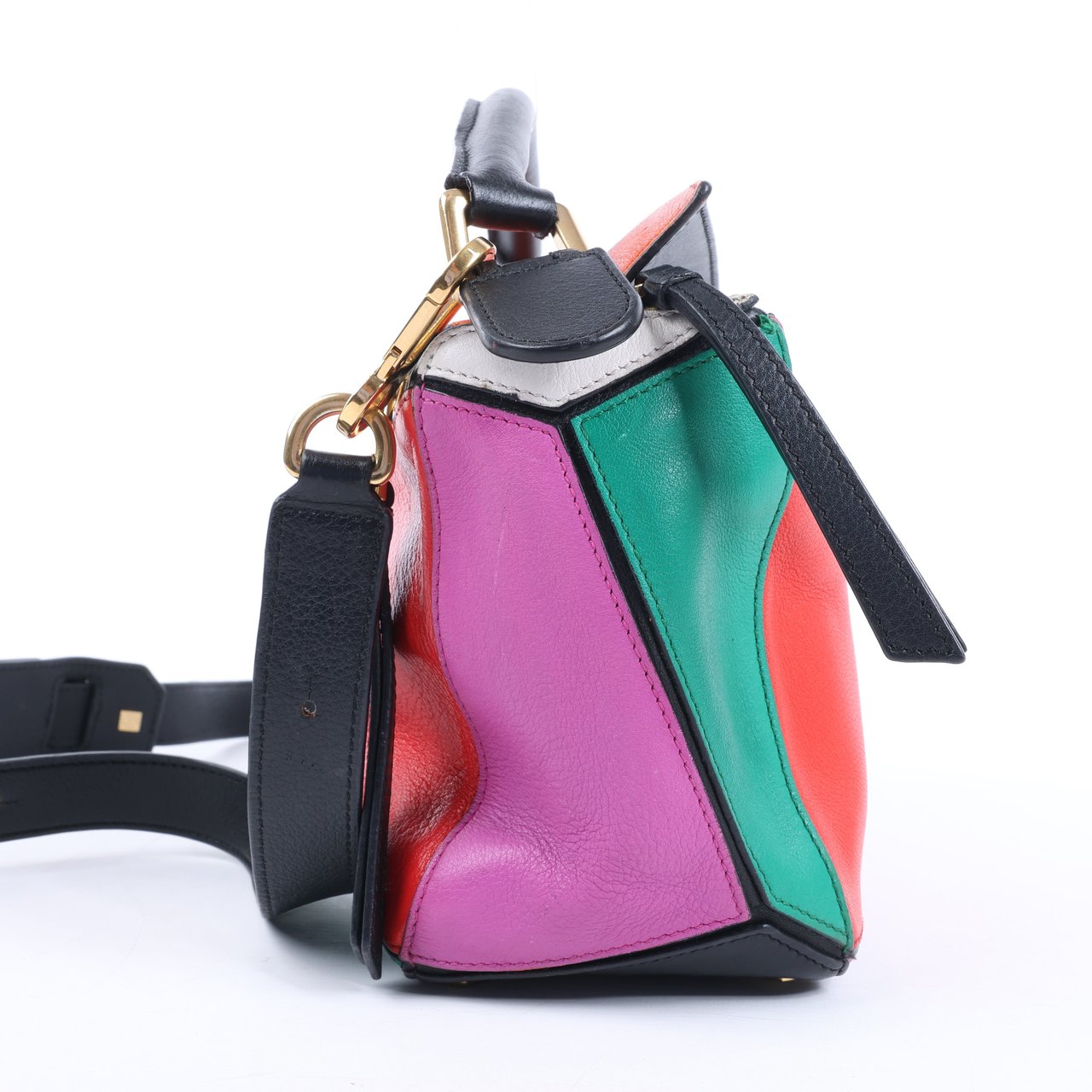 Loewe LOEWE Puzzle Leather Small 2Way Handbag in Multicolor Divers