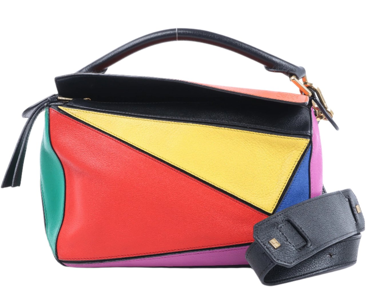 Loewe LOEWE Puzzle Leather Small 2Way Handbag in Multicolor Divers