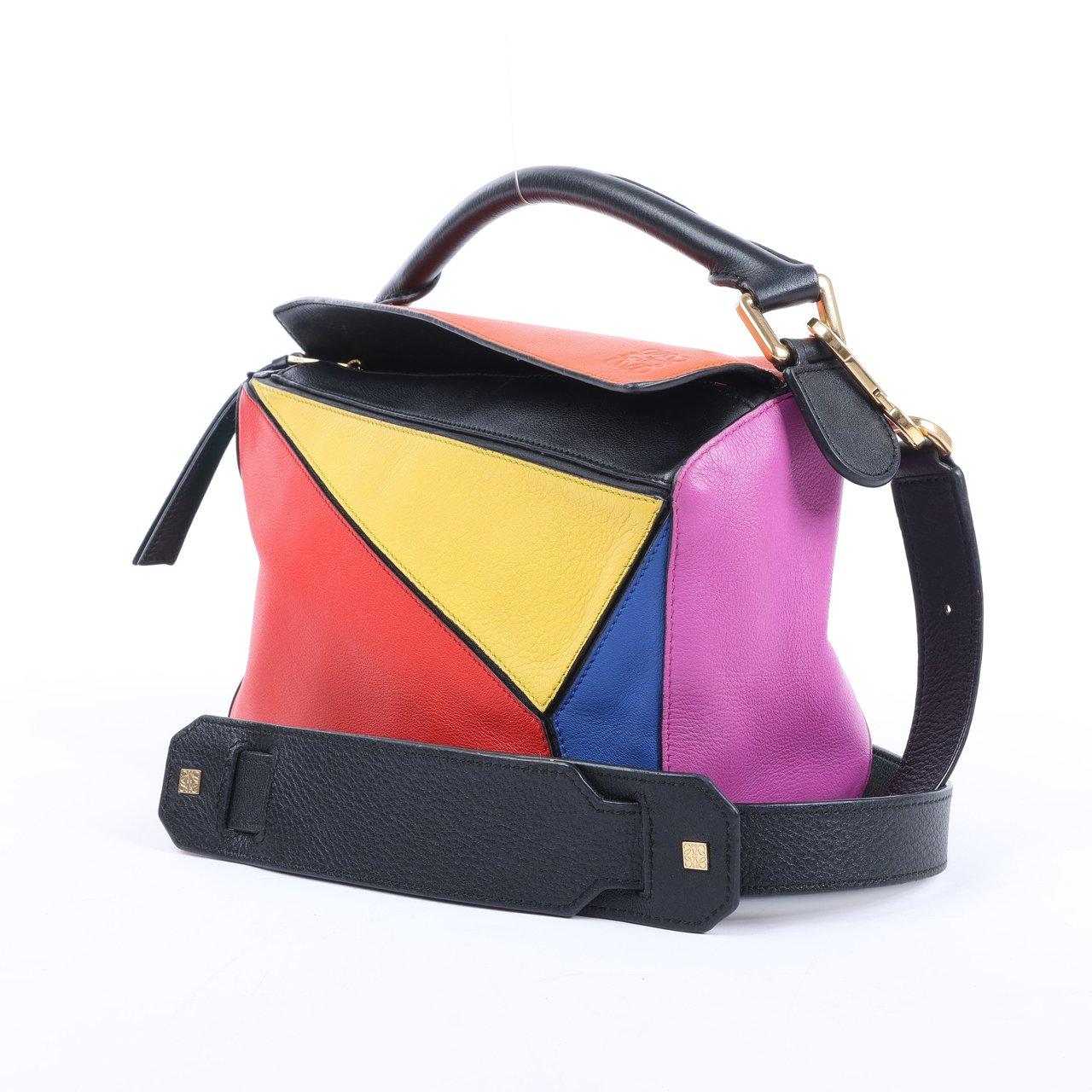Loewe LOEWE Puzzle Leather Small 2Way Handbag in Multicolor Divers