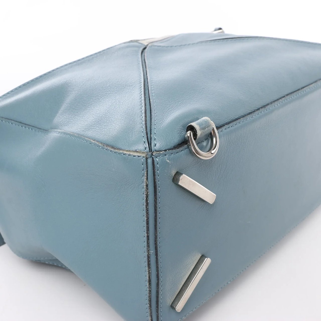 Loewe LOEWE Puzzle Medium Leather 2Way Handbag in Blue Blauw