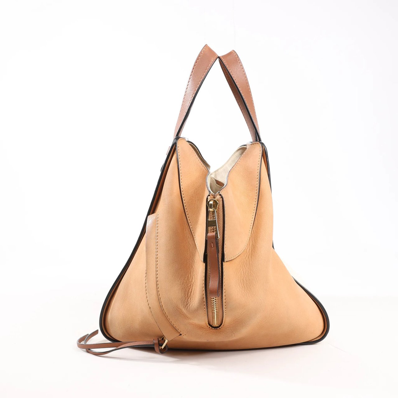 Loewe LOEWE Hammock Small Leather x Suede Handbag in Brown x Beige Divers