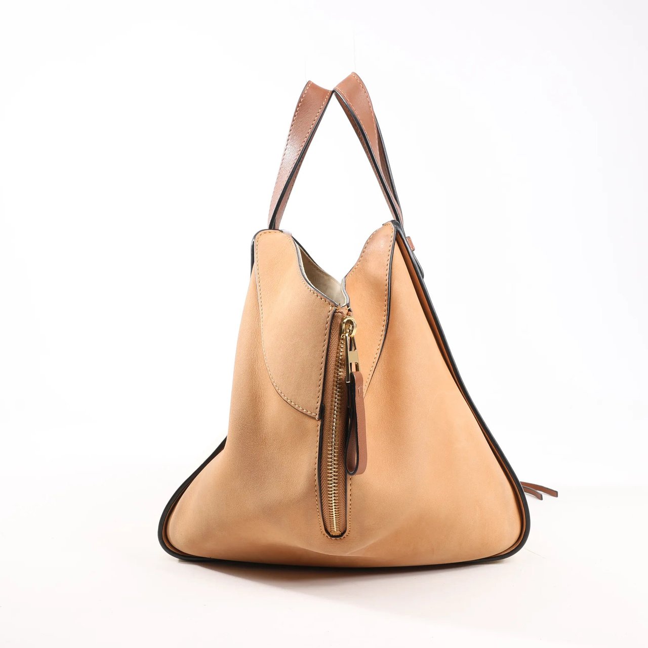 Loewe LOEWE Hammock Small Leather x Suede Handbag in Brown x Beige Divers