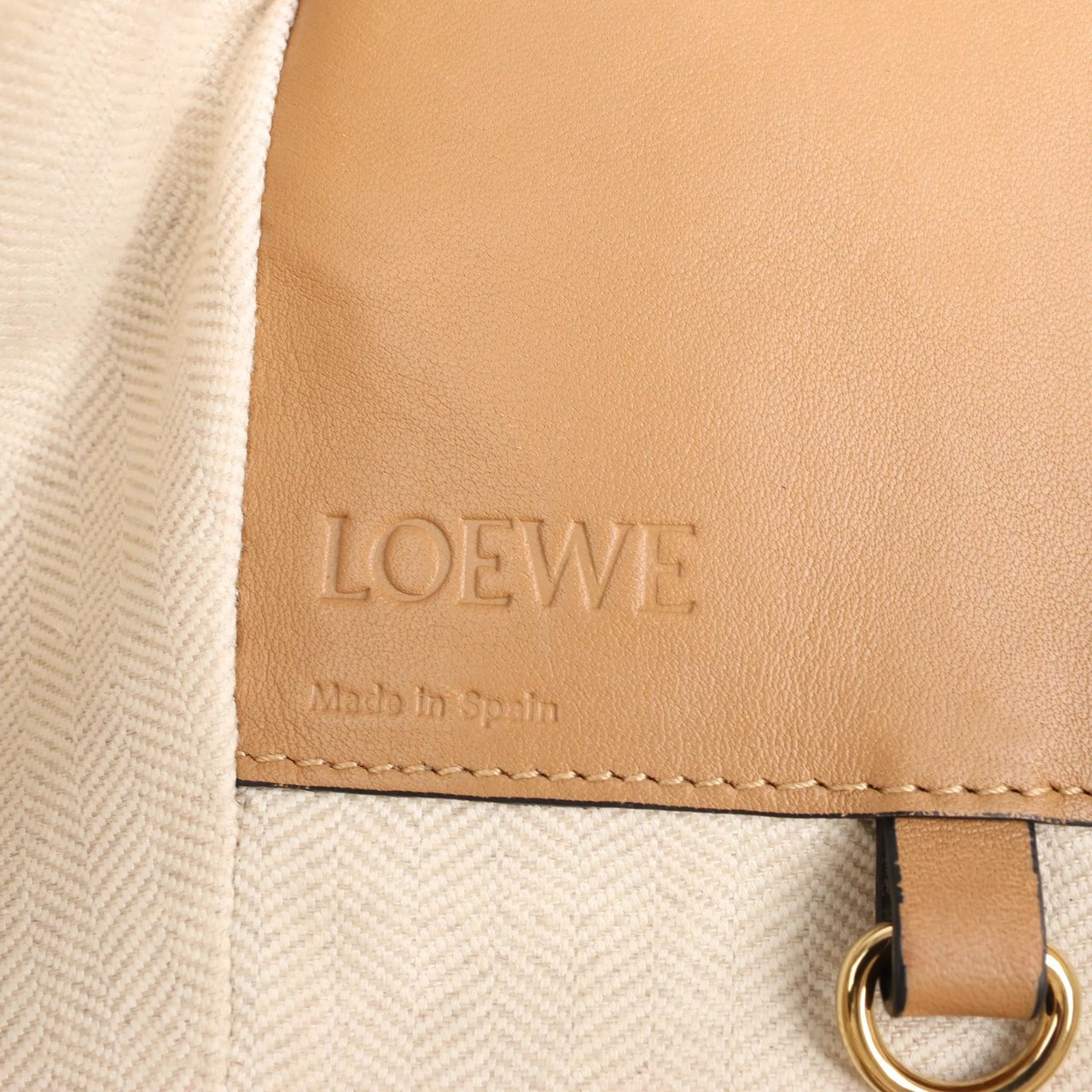 Loewe LOEWE Hammock Small Leather x Suede Handbag in Brown x Beige Divers